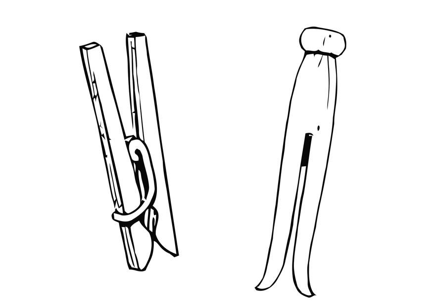 Coloriage pince A  linge